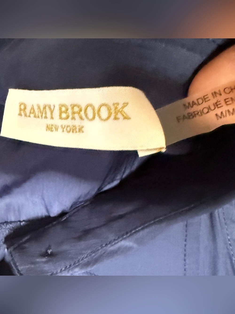 Ramy Brook Callie Button Down Cargo Jumpsuit Navy Sleeveless
Belted Size M - Picture 9 of 13
